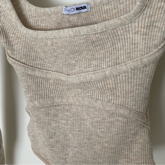 NWT Fashion Nova Knit Bodysuit - Picture 6 of 8